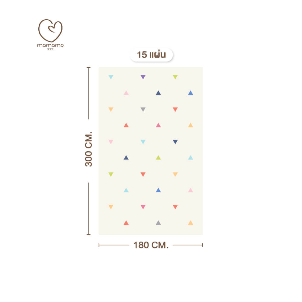 แผ่นรองคลาน จิ๊กซอว์ MAMAMO ชุด CHRISTMAS COLLECTION ลาย CONFETTI เซต 15 แผ่น เกรดพรีเมี่ยม หนา 1.4 CM. พร้อมขอบปิด พร้อมส่ง_0
