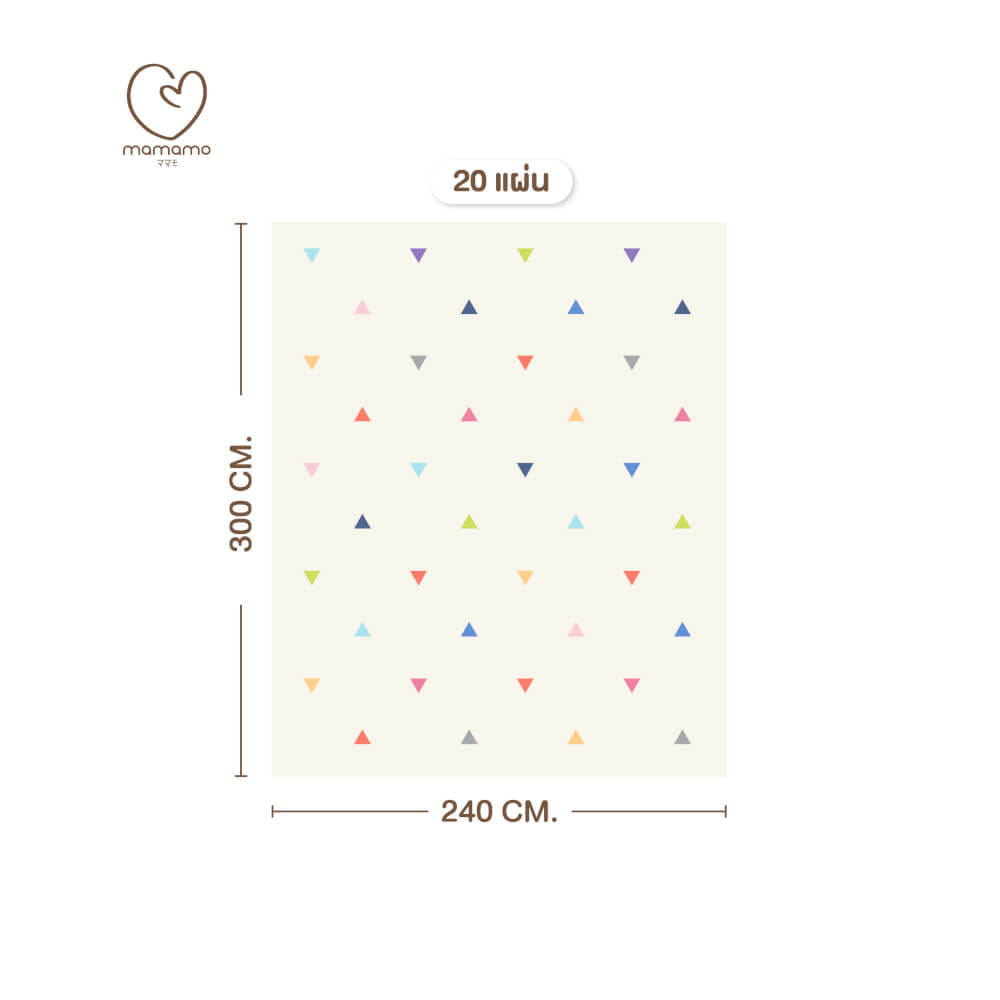 แผ่นรองคลาน จิ๊กซอว์ MAMAMO ชุด CHRISTMAS COLLECTION ลาย CONFETTI เซต 20 แผ่น เกรดพรีเมี่ยม หนา 1.4 CM. พร้อมขอบปิด พร้อมส่ง_8