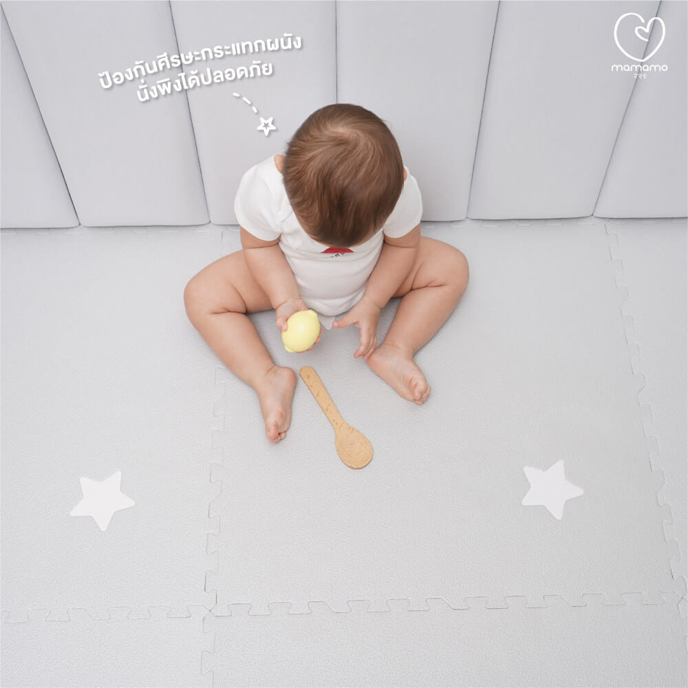 แผ่นกันกระแทกผนัง MAMAMO เซต 9 แผ่น สี ALMOND WALL CUSHION เกรดพรีเมี่ยม หนา 3 CM. รองรับแรงกระแทก ปลอดภัยต่อลูกน้อย พร้อมส่ง_2