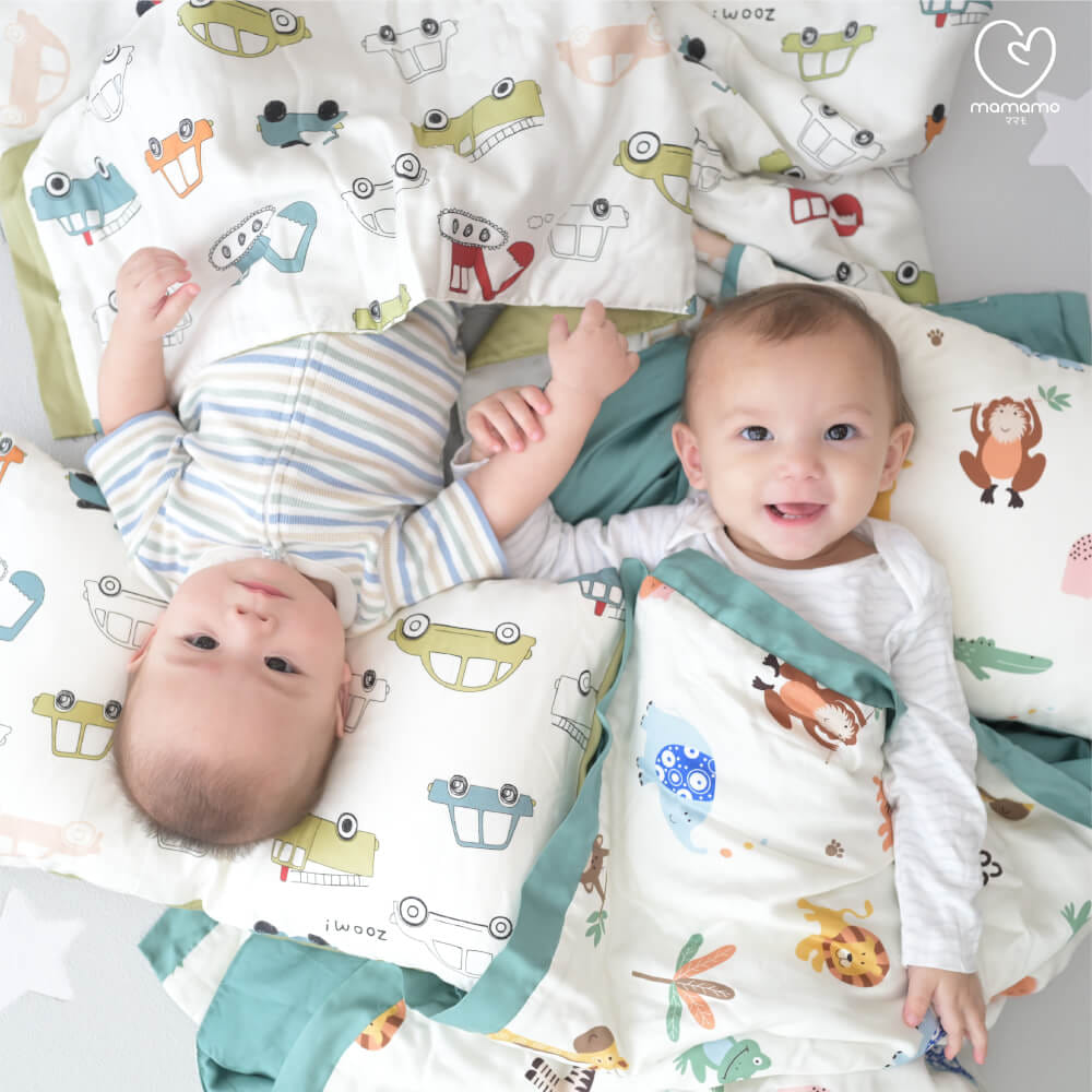 ปลอกหมอน MAMAMO ลาย HAPPY ANIMALS ผ้า TENCEL ขนาด 30X50 CM. พร้อมส่ง