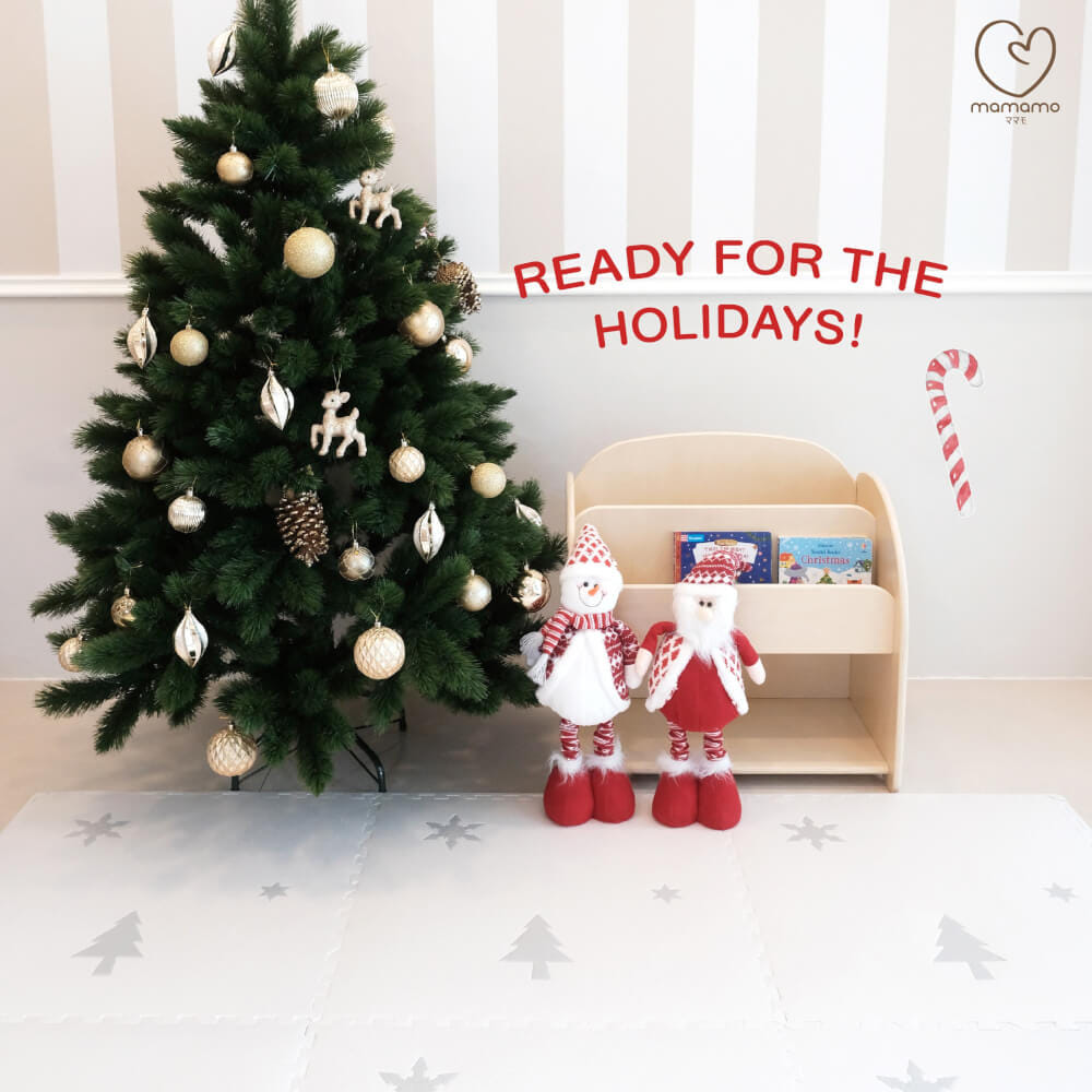 แผ่นรองคลาน จิ๊กซอว์ MAMAMO ชุด CHRISTMAS COLLECTION ลาย CONFETTI เซต 4 แผ่น เกรดพรีเมี่ยม หนา 1.4 CM. พร้อมขอบปิด พร้อมส่ง_2