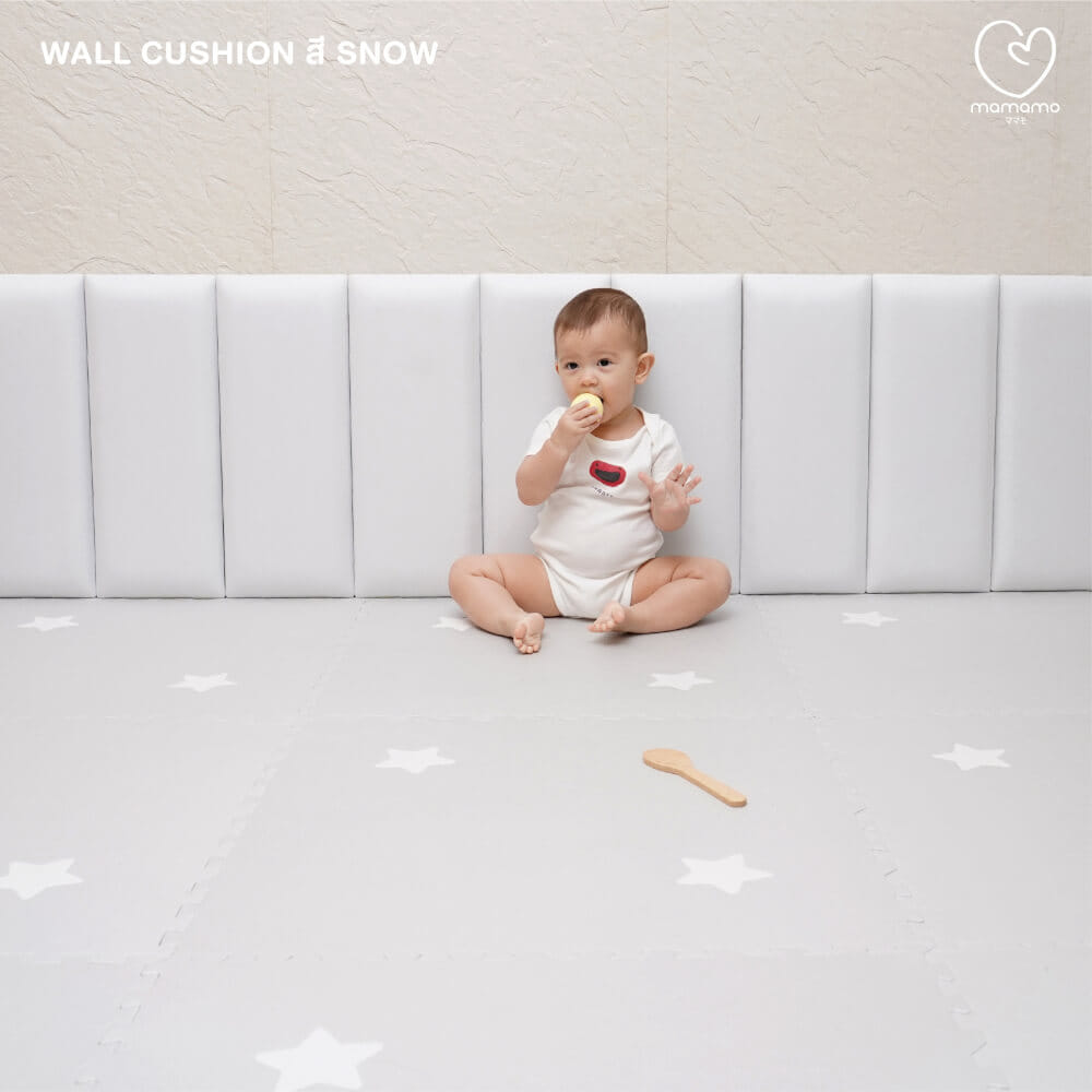 แผ่นกันกระแทกผนัง MAMAMO เซต 9 แผ่น สี ALMOND WALL CUSHION เกรดพรีเมี่ยม หนา 3 CM. รองรับแรงกระแทก ปลอดภัยต่อลูกน้อย พร้อมส่ง_3