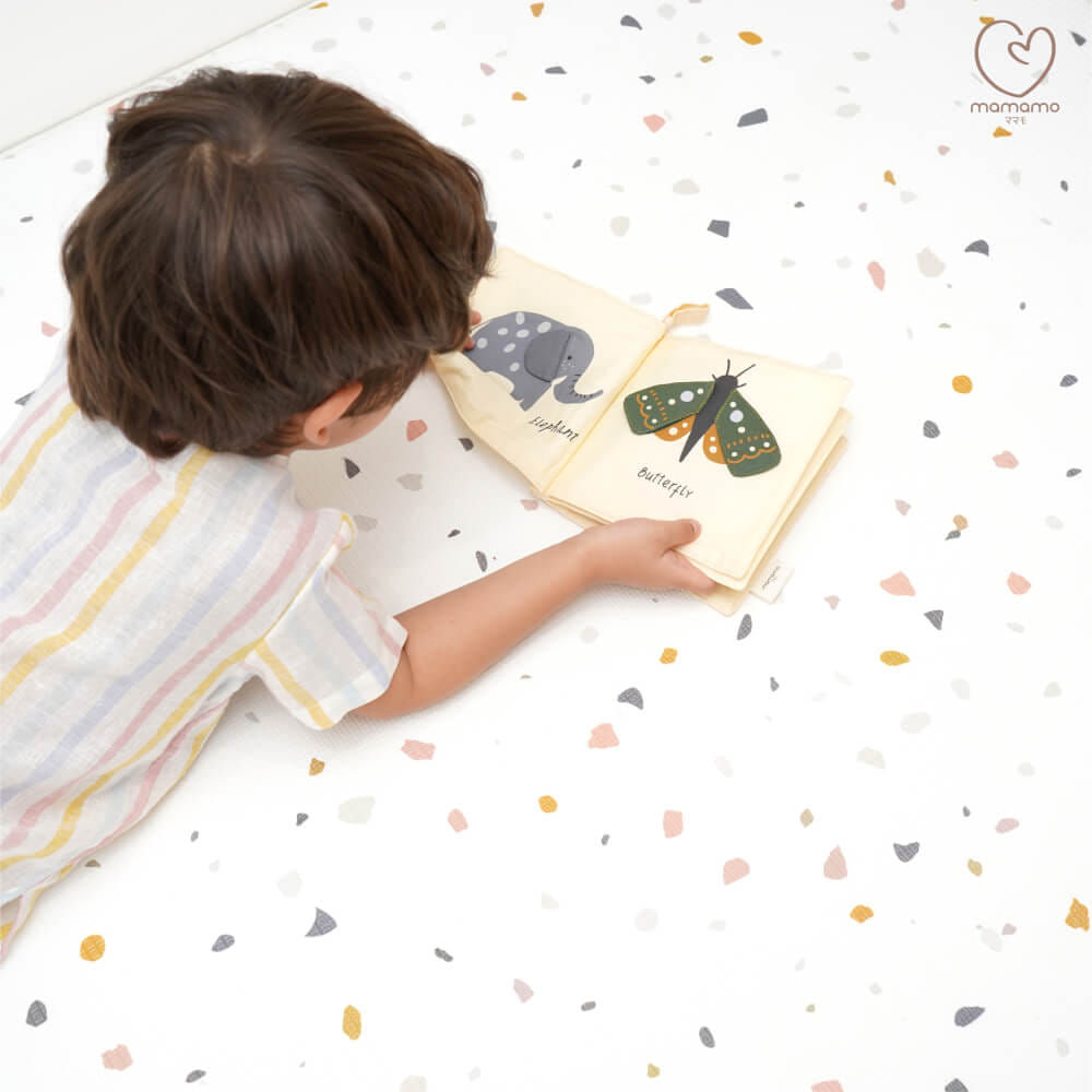แผ่นรองคลาน PU ม้วน MAMAMO ความหนาพรีเมี่ยม 1.5 CM. ขนาด 140X200 CM. ลาย PASTEL TERRAZZO มีลาย 2 ด้าน พร้อมส่ง_3