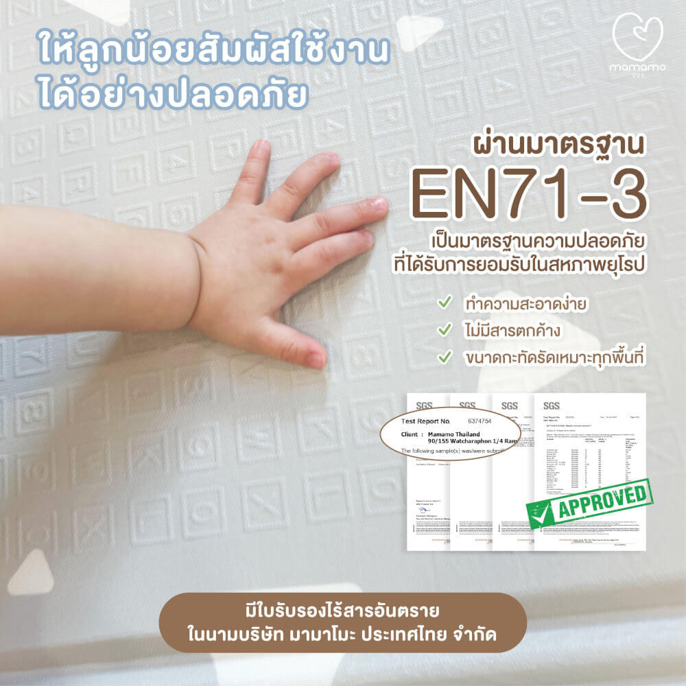 แผ่นรองคลาน แบบพับ MAMAMO หนา 1.5 CM. ลาย SEA LIFE พร้อมขอบมุม แถมฟรี กระเป๋าพกพา_2