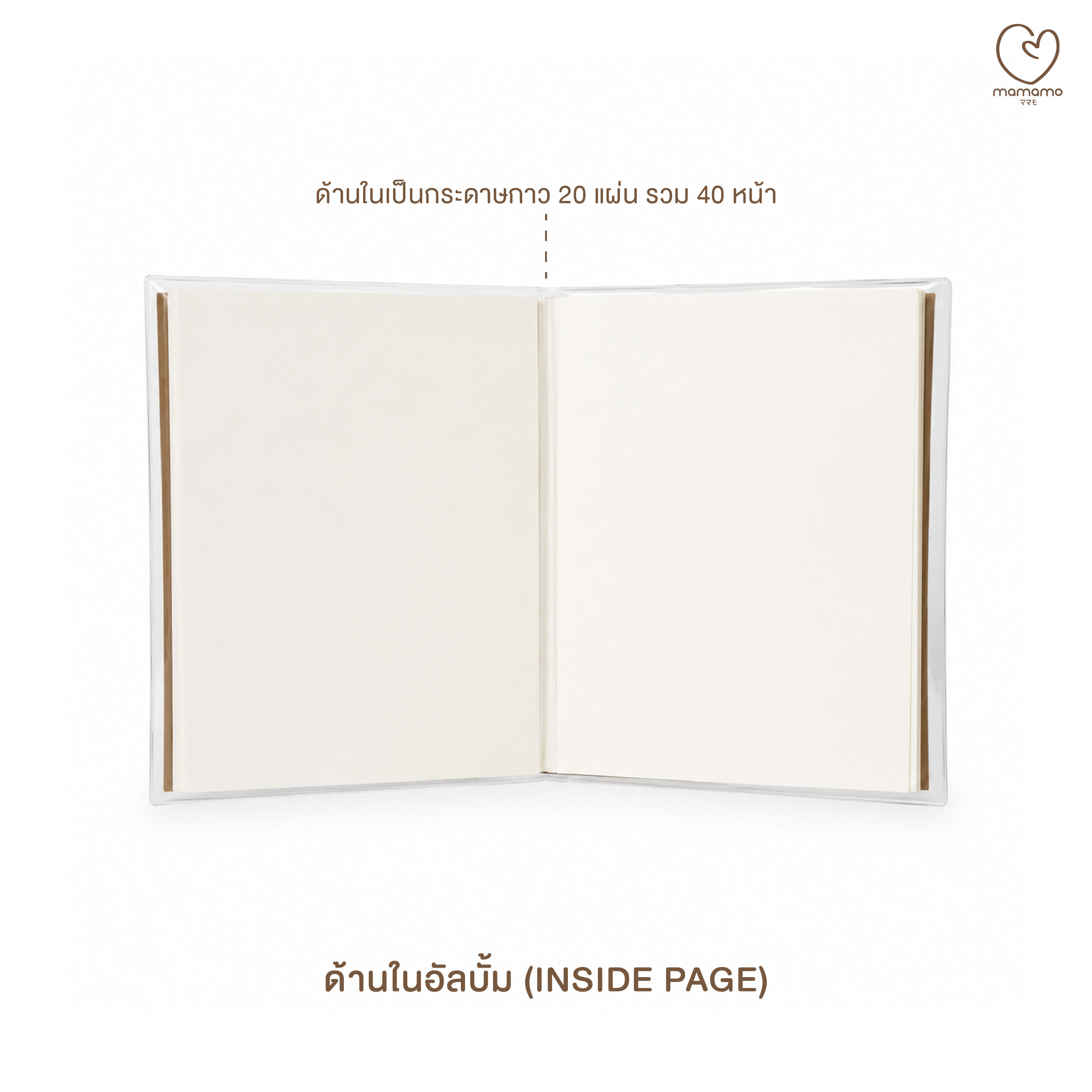อัลบั้มเก็บความทรงจำลูกน้อย MAMAMO 26.5 CM. X 28 CM. แถมฟรี สติกเกอร์ตกแต่งสุดน่ารัก_1