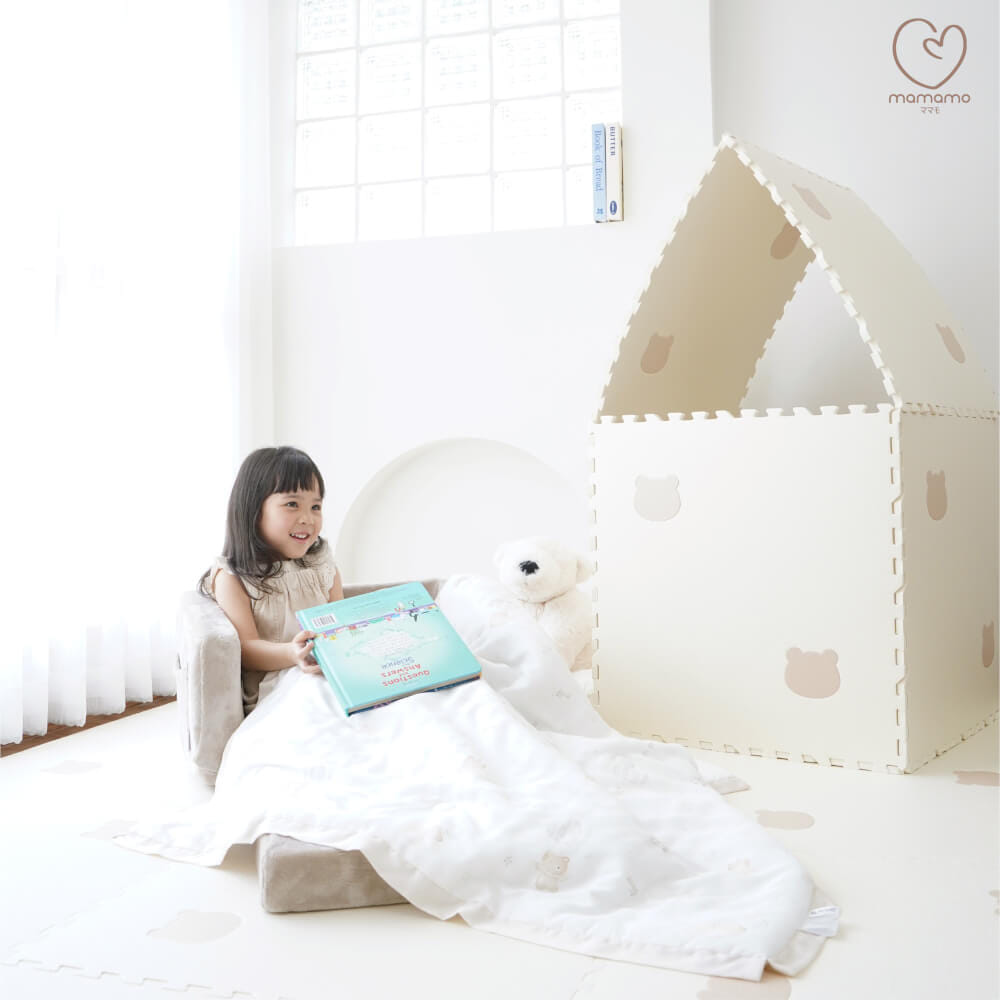 ผ้าห่ม MAMAMO ผ้า TENCEL ลาย TWINKLE TEDDY ขนาด 90X110 CM. เกรดพรีเมียม ผ้านุ่มสบาย หายใจผ่านได้ พร้อมส่ง_4