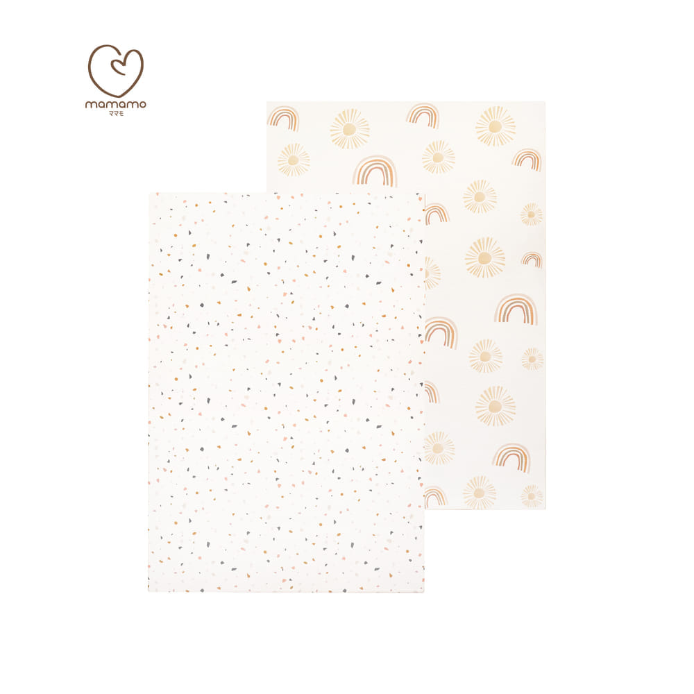 แผ่นรองคลาน PU ม้วน MAMAMO ความหนาพรีเมี่ยม 1.5 CM. ขนาด 140X200 CM. ลาย PASTEL TERRAZZO มีลาย 2 ด้าน พร้อมส่ง