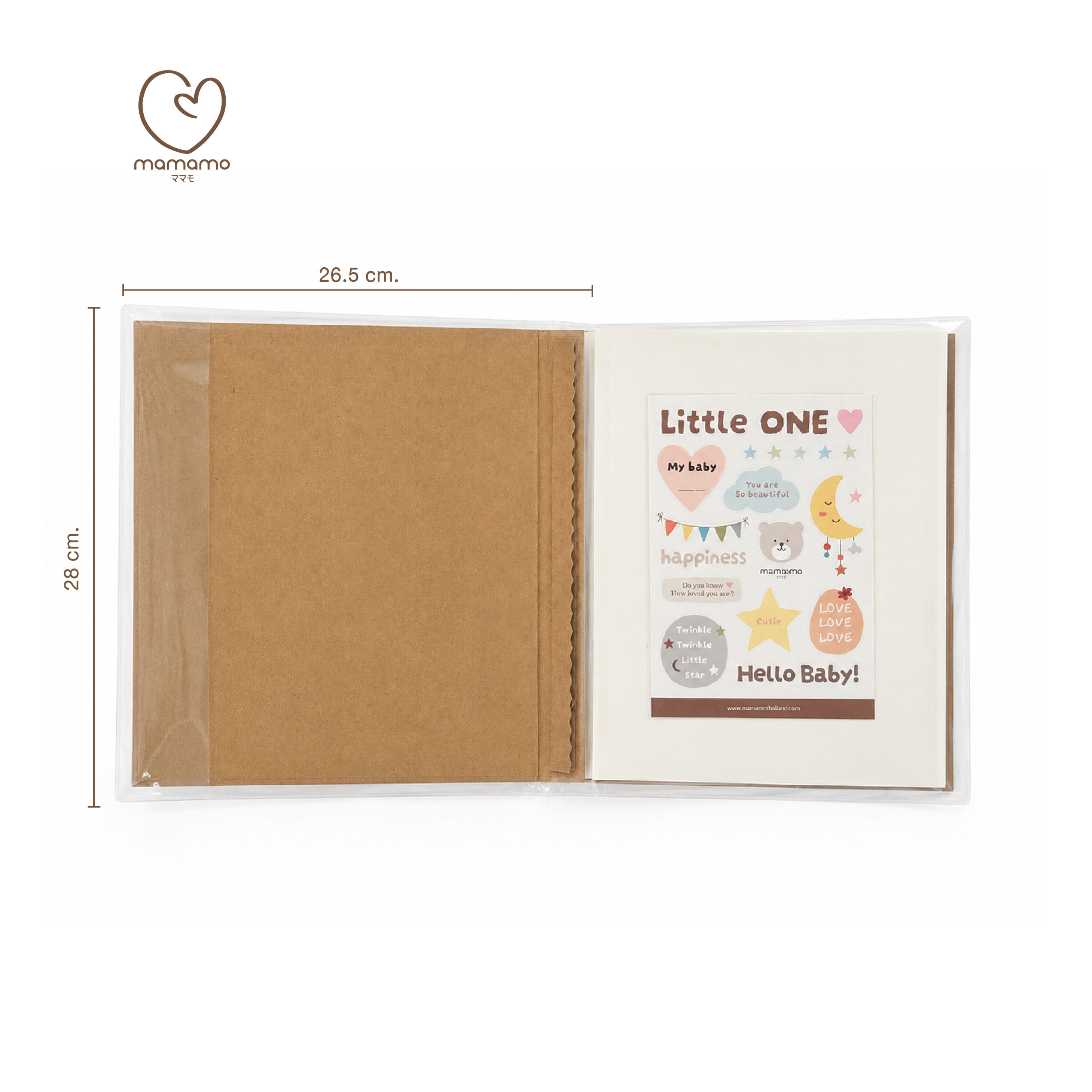 อัลบั้มเก็บความทรงจำลูกน้อย MAMAMO 26.5 CM. X 28 CM. แถมฟรี สติกเกอร์ตกแต่งสุดน่ารัก_3
