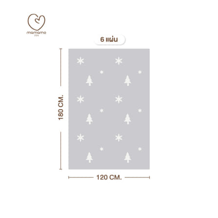 แผ่นรองคลาน จิ๊กซอว์ MAMAMO ชุด CHRISTMAS COLLECTION ลาย SNOW CHRISTMAS เซต 6 แผ่น เกรดพรีเมี่ยม หนา 1.4 CM. พร้อมขอบปิด แถมฟรี ถุงซิปพกพา พร้อมส่ง_0