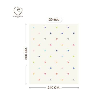 แผ่นรองคลาน จิ๊กซอว์ MAMAMO ชุด CHRISTMAS COLLECTION ลาย CONFETTI เซต 20 แผ่น เกรดพรีเมี่ยม หนา 1.4 CM. พร้อมขอบปิด พร้อมส่ง_0