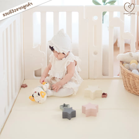 เซตคอกกั้นลายหมี พร้อมเบาะรองคลาน PU ขนาด 6 ฟุต MAMAMO แถมฟรี ของเล่นหลายรายการ พร้อมส่ง_7