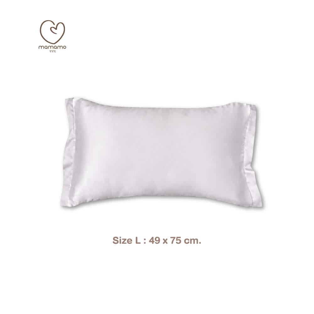ปลอกหมอนผ้า TENCEL MAMAMO ไซส์ L ขนาด 49X75 ซม. สี COTTON GREY_0
