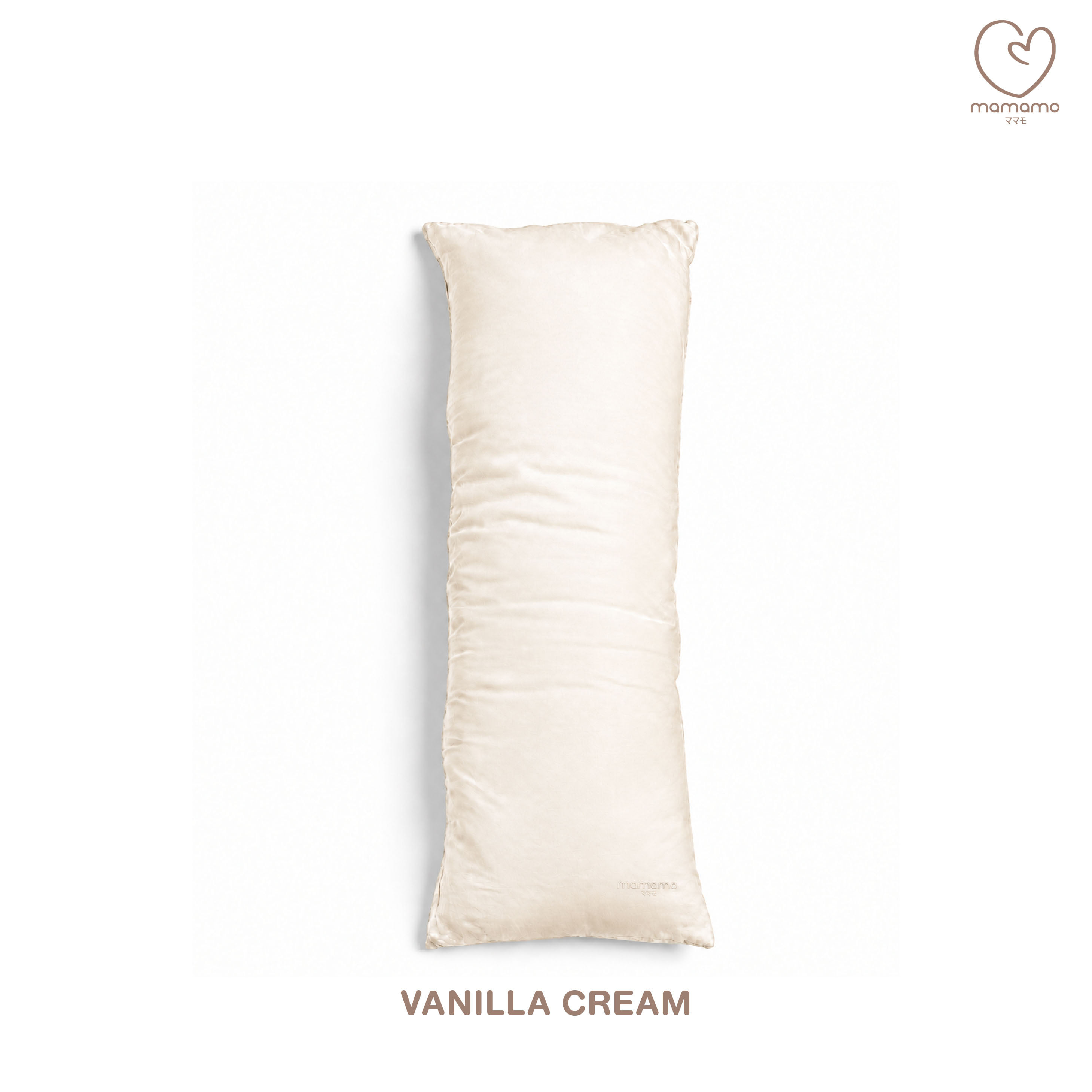 หมอนข้างเด็ก TENCEL พร้อมปลอกหมอน MAMAMO 25X70 ซม. สี VANILLA CREAM_0