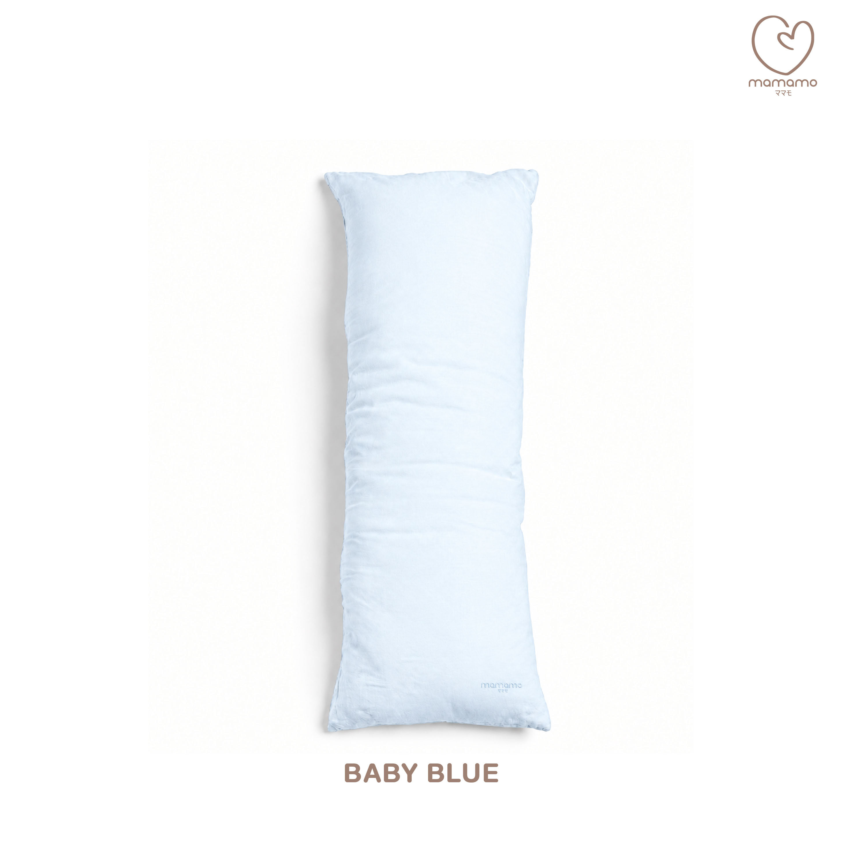 หมอนข้างเด็ก TENCEL พร้อมปลอกหมอน MAMAMO 25X70 ซม. สี BABY BLUE_0