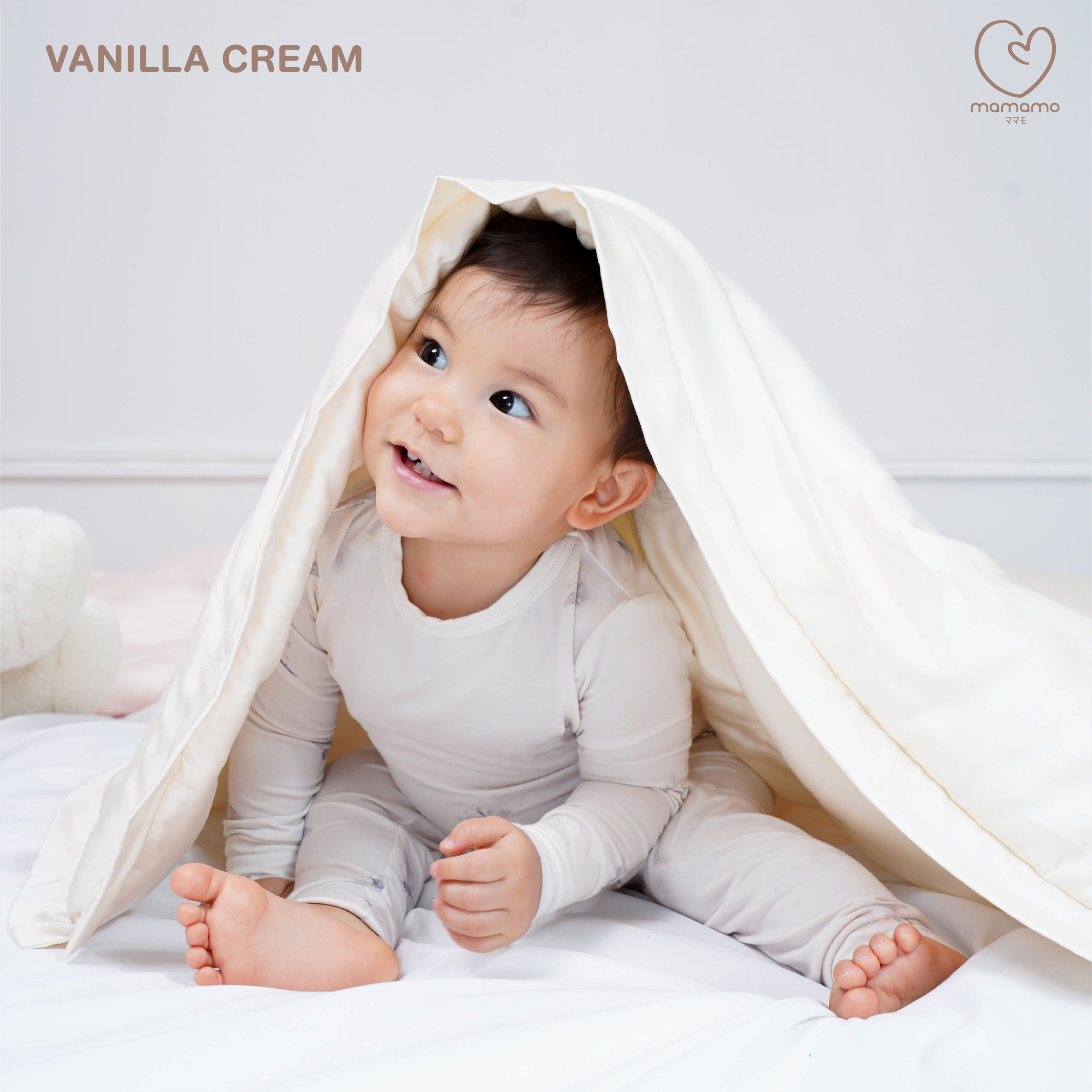 ผ้าห่มเด็ก TENCEL MAMAMO 120X150 ซม. สี VANILLA CREAM_4