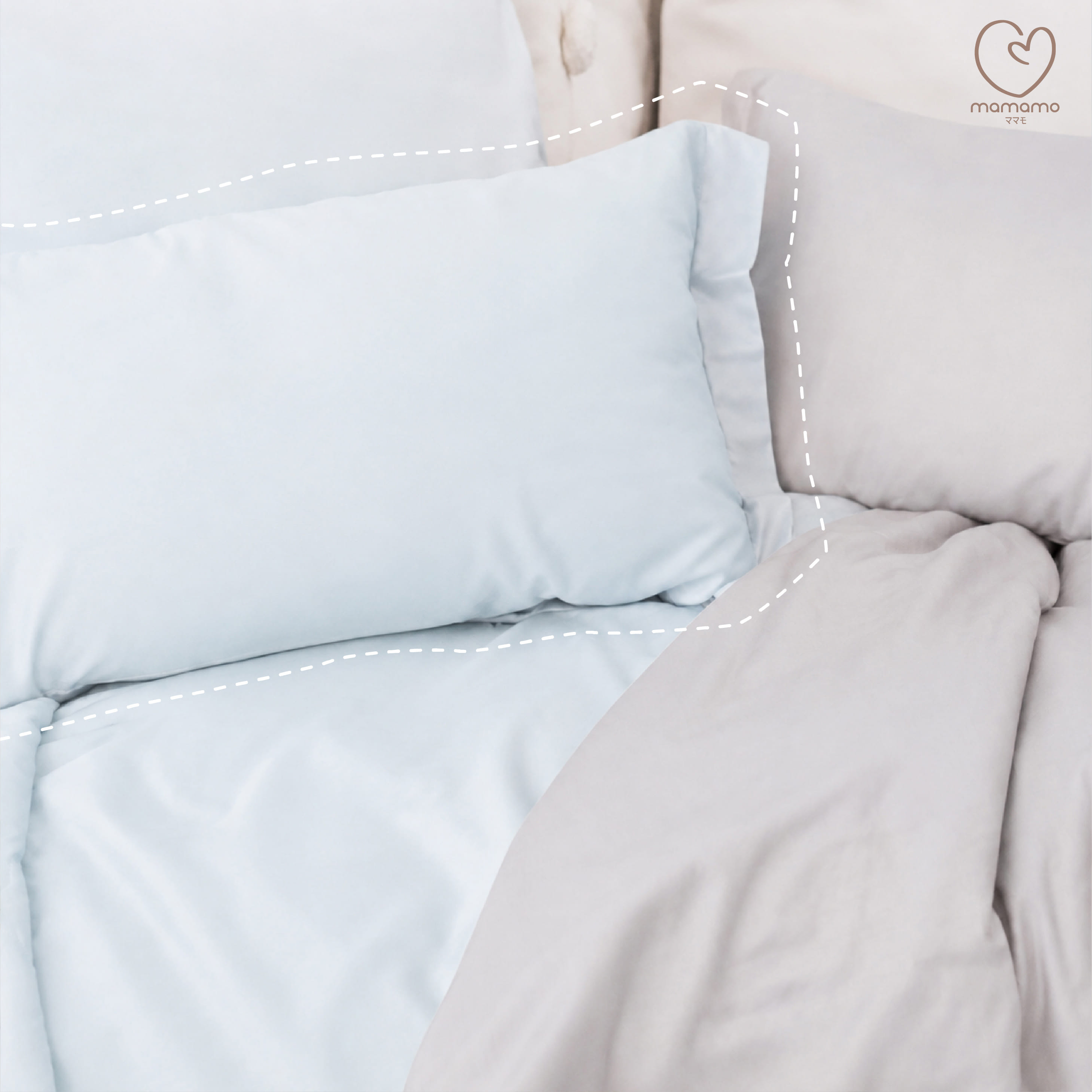 ปลอกหมอนผ้า TENCEL MAMAMO ไซส์ M ขนาด 41X62 ซม. สี COTTON GREY_4