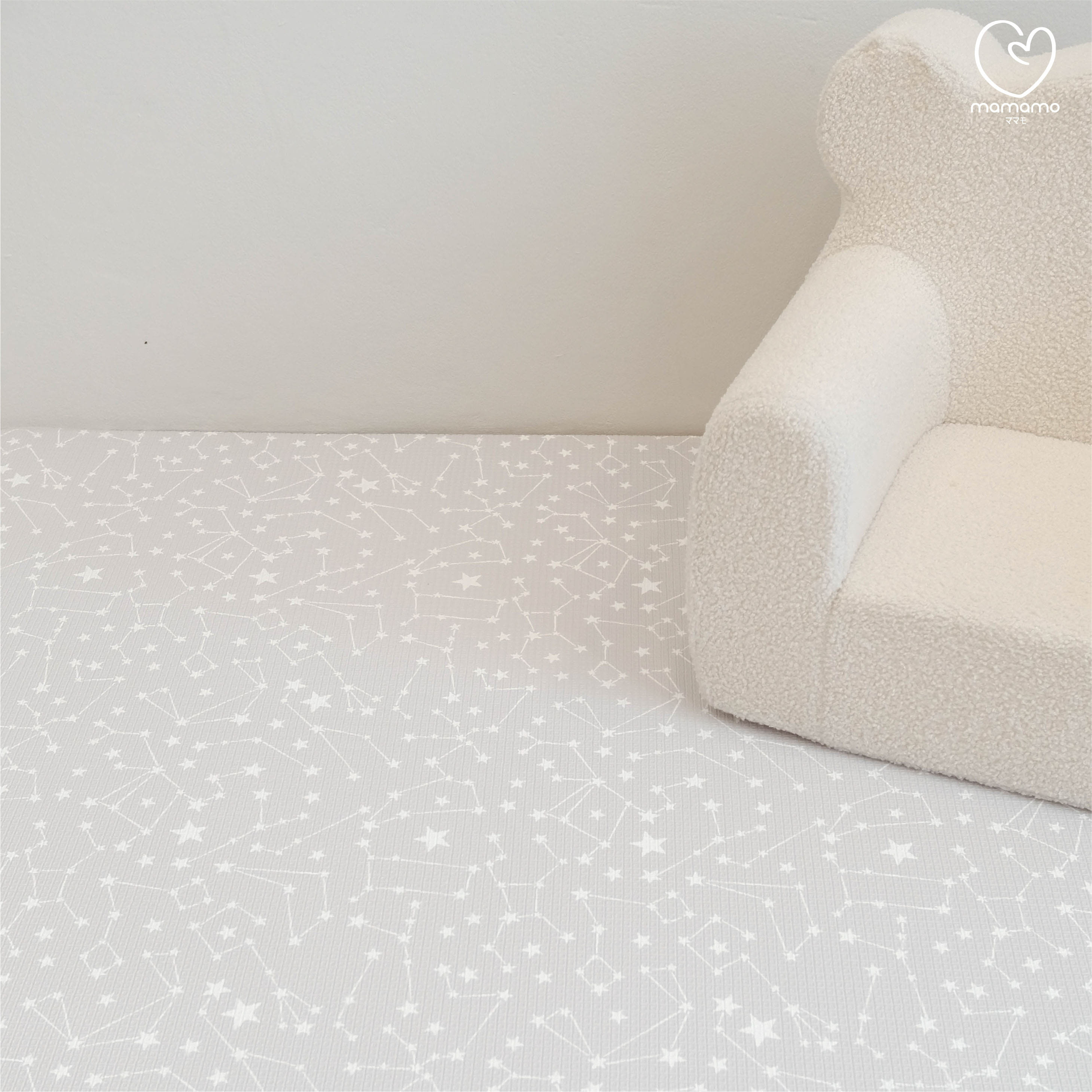 แผ่นรองคลาน PU ม้วน MAMAMO ลาย BEIGE STARLIGHT หนา 1.5 CM. ขนาด 140X200 CM._7