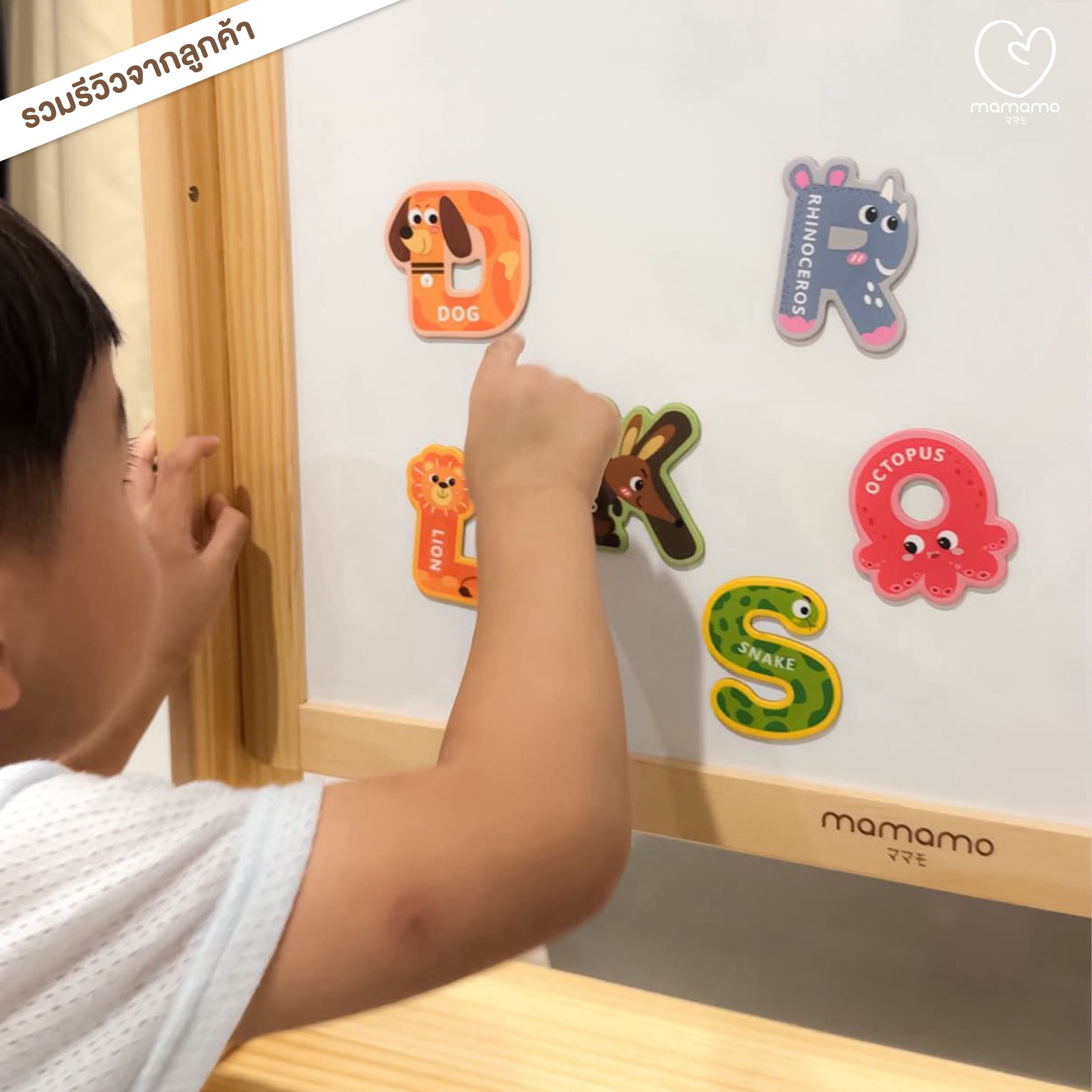 กระดานไวท์บอร์ด 5-IN-1 MAMAMO ไม้ยางพารา ดีไซน์โค้งมน ปลอดภัยต่อลูกน้อย_9