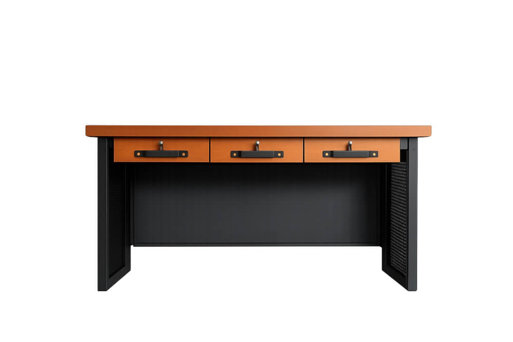 โต๊ะทำงาน THE WILD FURNITURE รุ่น VALCAN 150 ซม. สีไม้สัก/ดำ_0
