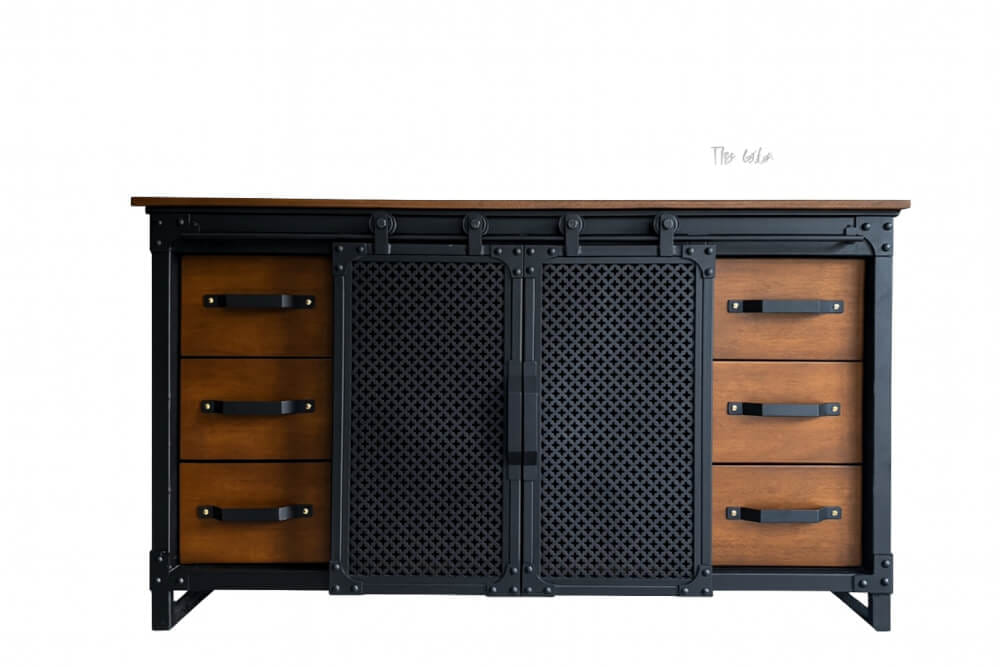 ชั้นวางทีวี THE WILD FURNITURE รุ่น VIPER 150 ซม. สีสัก/ดำ_1