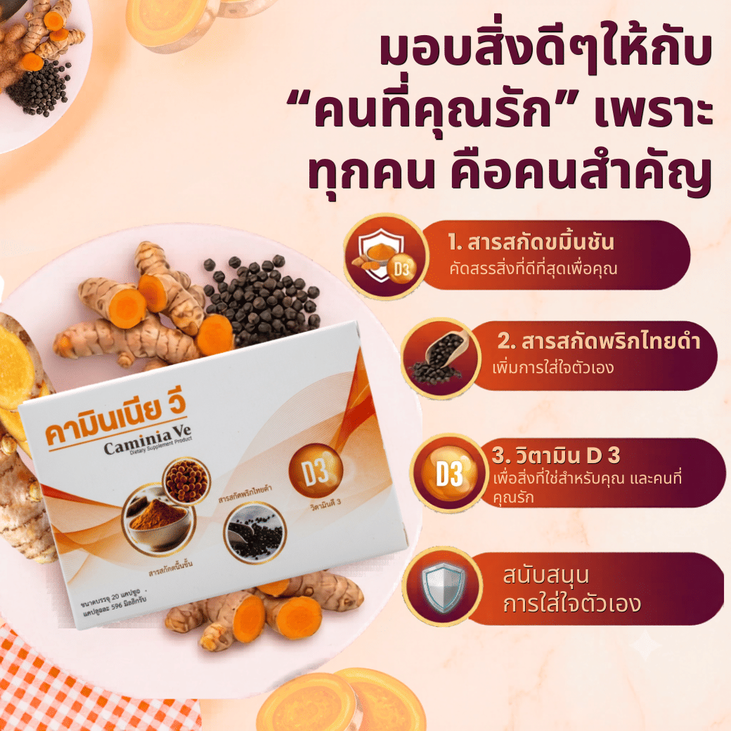 ผลิตภัณฑ์เสริมอาหาร CAMINIA VE ขนาด 20 แคปซูล_4