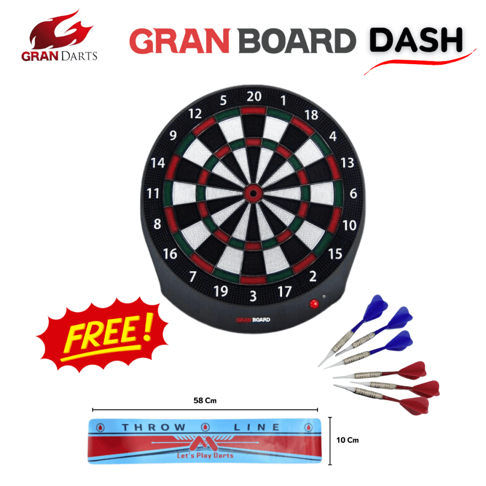 กระดานปาเป้าออนไลน์ GRANBOARD DASH DART BOARD แดง/เขียว_1