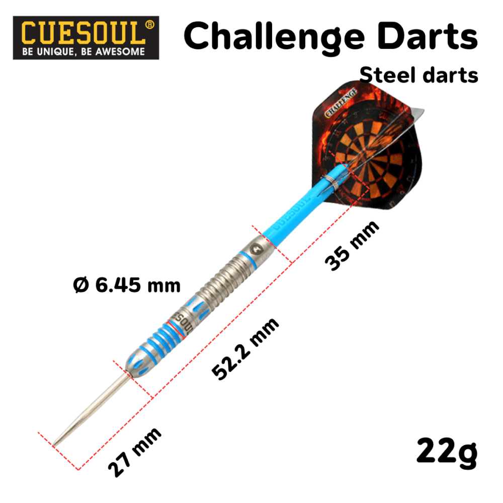ลูกดอกปาเป้า CUESOUL CHALLENGE STEEL DARTS 22G_3