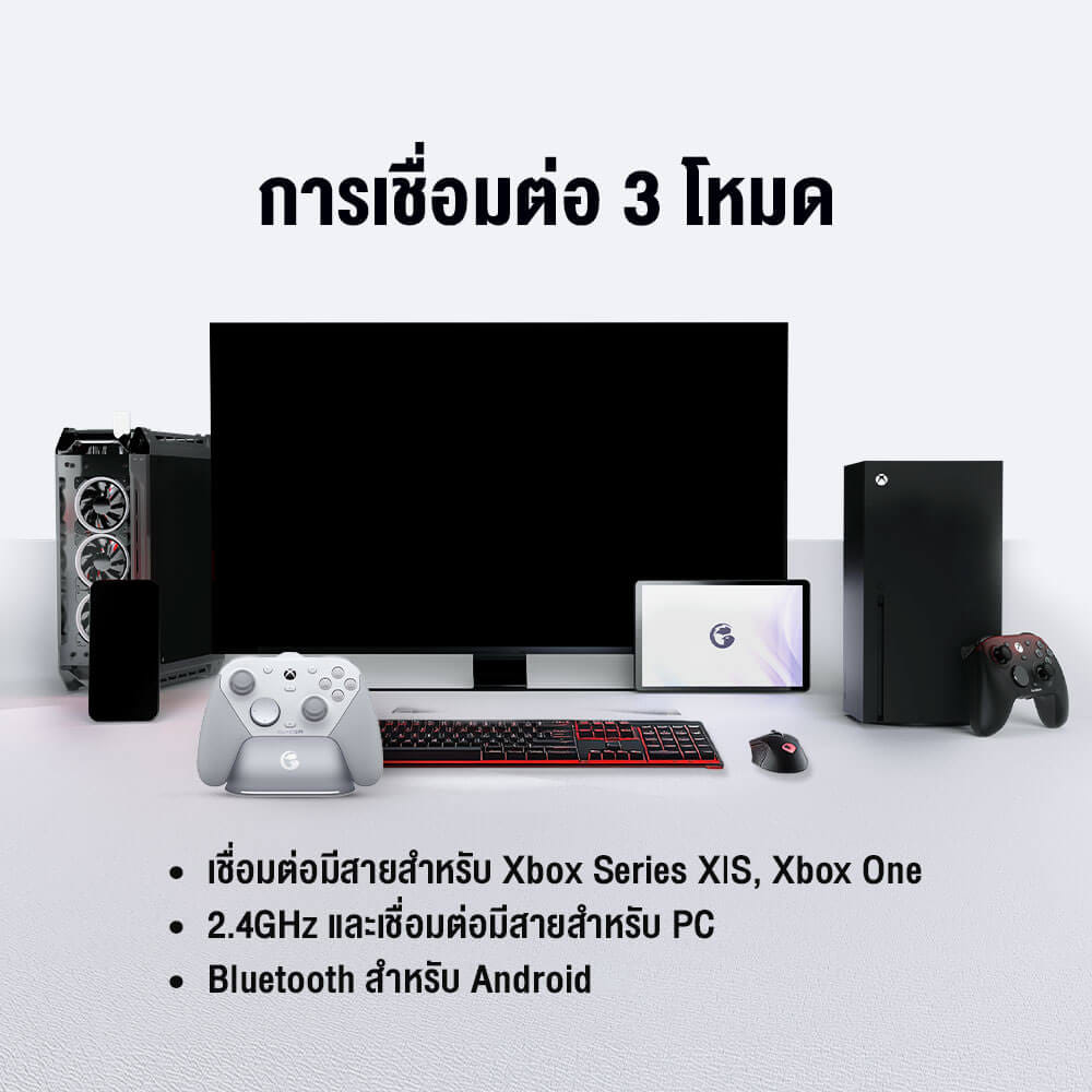 จอยเกมไร้สาย GAMESIR G7 PRO - สีขาว_10