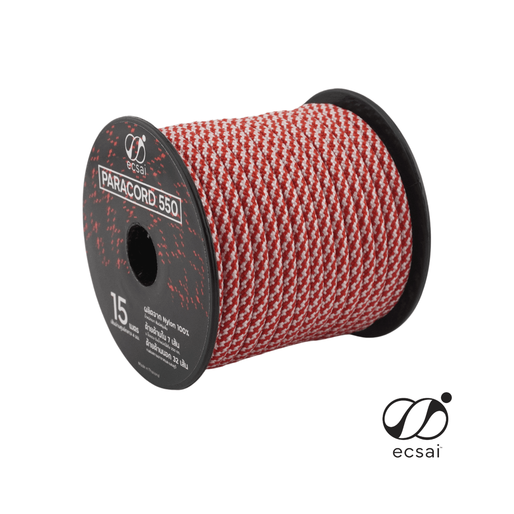 เชือกพาราคอด 550 ECSAI ขนาด 4 มม. ยาว 15 ม. สี CANDY CANE