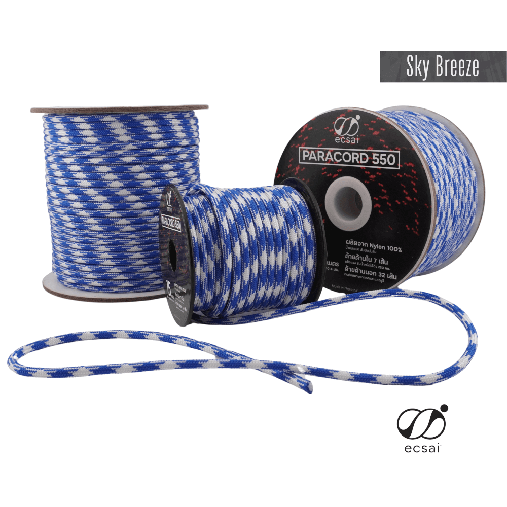 เชือกพาราคอด 550 ECSAI ขนาด 4 มม. ยาว 15 ม. สี SKY BREEZE