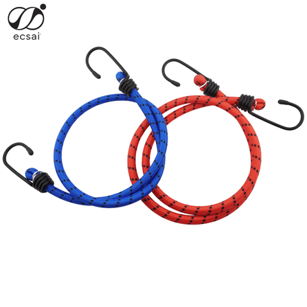 สายรัดยางยืดคุณภาพดี พร้อมตะขอเหล็ก ECSAI ขนาด 120 ซม. สี ดำ-รีเฟลกซ์ (แพค 2 ชิ้น)_2