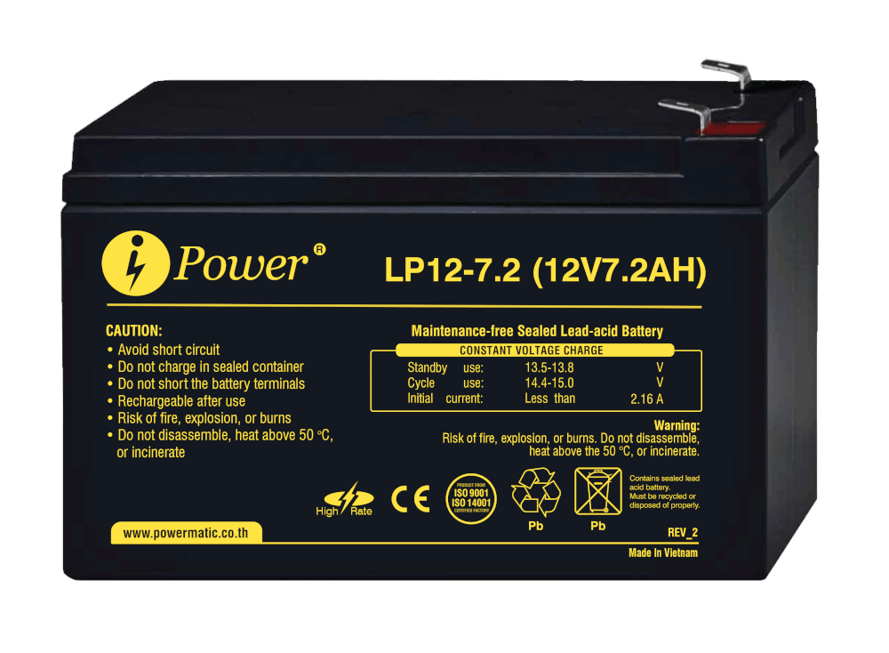 แบตเตอรี่แห้ง IPOWER LP12-7.2 (12V 7.2AH)_1