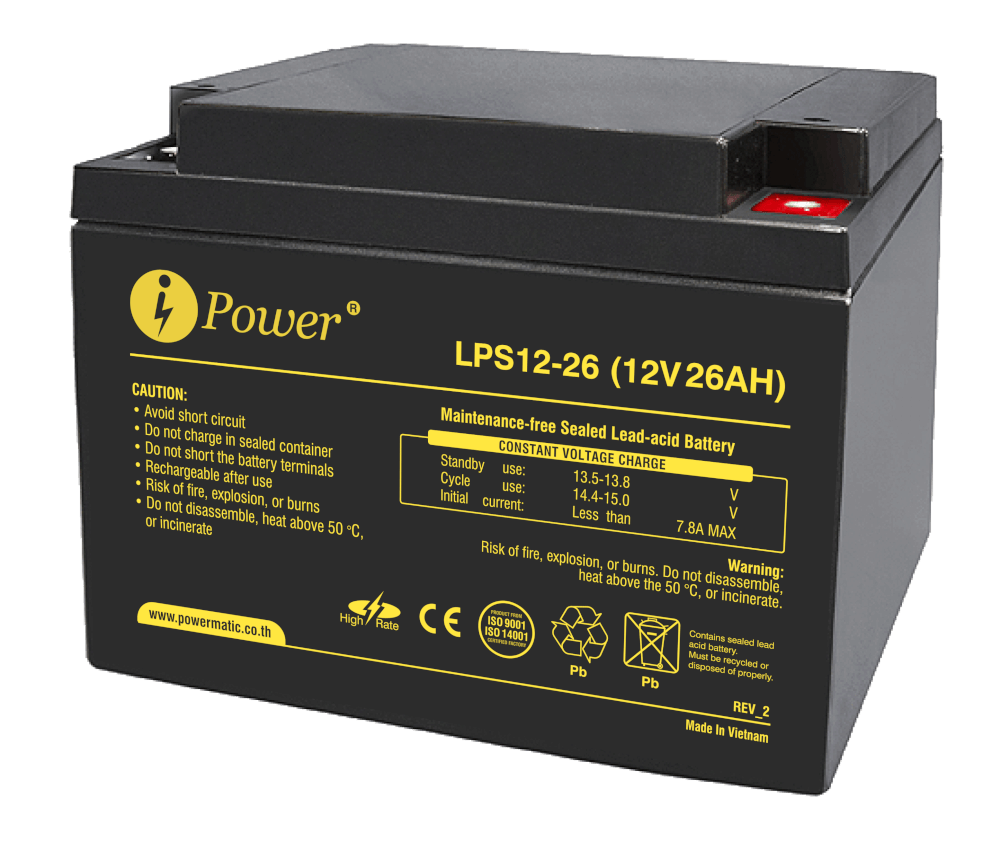 แบตเตอรี่แห้ง IPOWER LPS12-26 (12V 26AH)_1