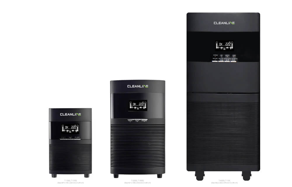 เครื่องสำรองไฟฟ้า CLEANLINE UPS รุ่น T-1000 1000VA/1000W TOWER TYPE_3