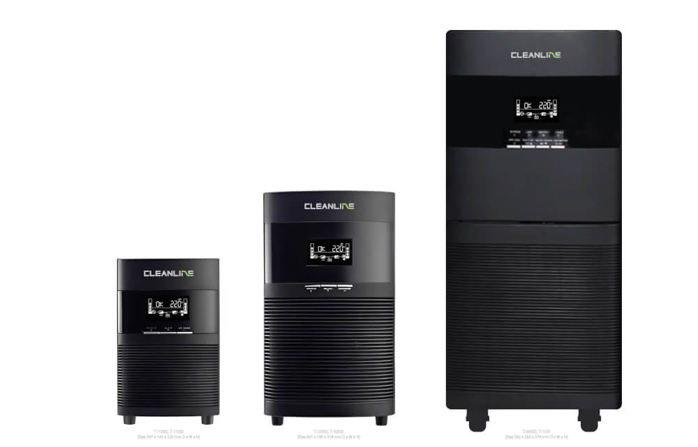 เครื่องสำรองไฟฟ้า CLEANLINE UPS รุ่น T-1500 1500VA/1500W TOWER TYPE_3