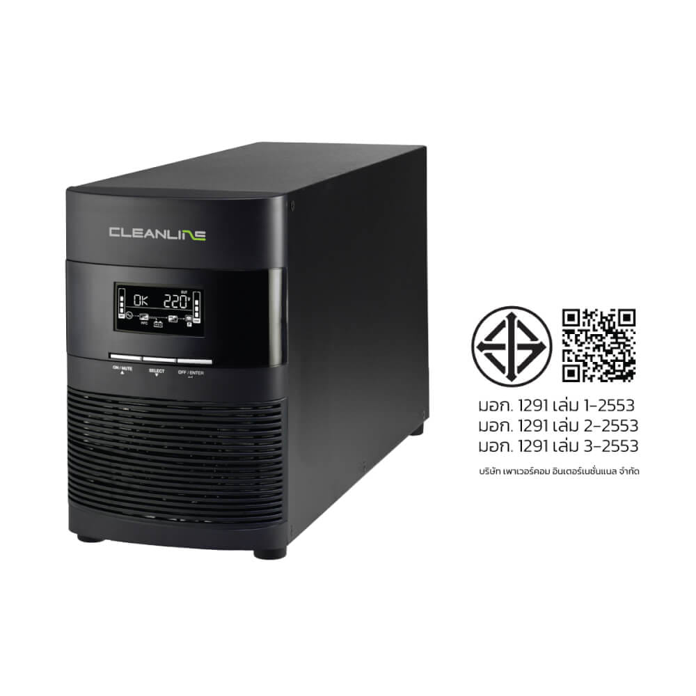 เครื่องสำรองไฟฟ้า CLEANLINE UPS รุ่น T-1500 1500VA/1500W TOWER TYPE_4