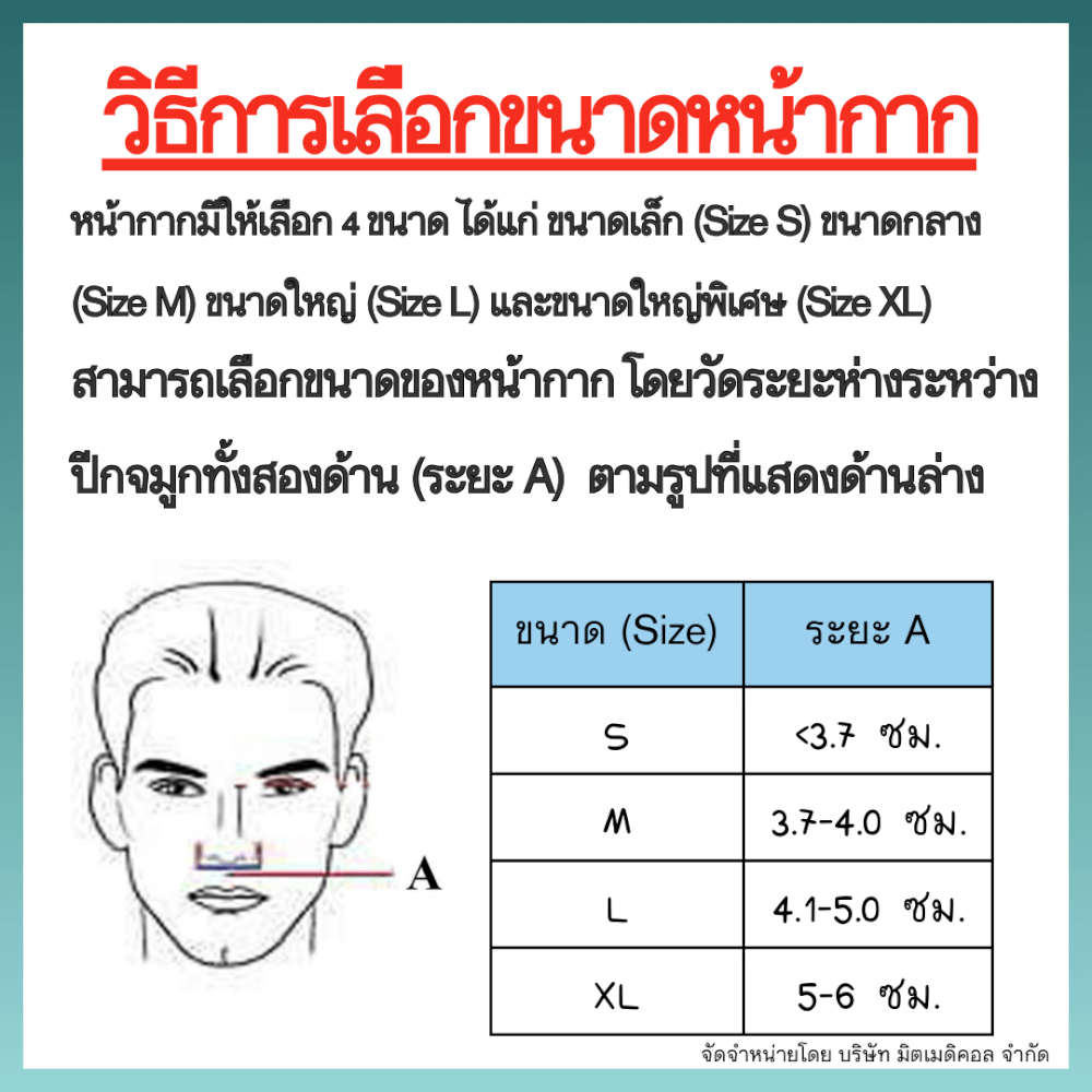 หน้ากากเครื่อง AUTO CPAP BMC ครอบจมูก NASAL MASK N5 SIZE M_3