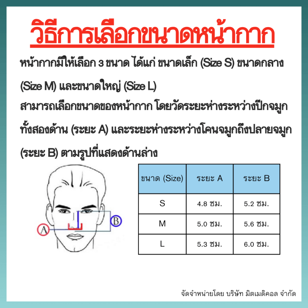 หน้ากากเครื่อง AUTO CPAP BMC ครอบจมูก NASAL MASK NM2 SIZE S_3