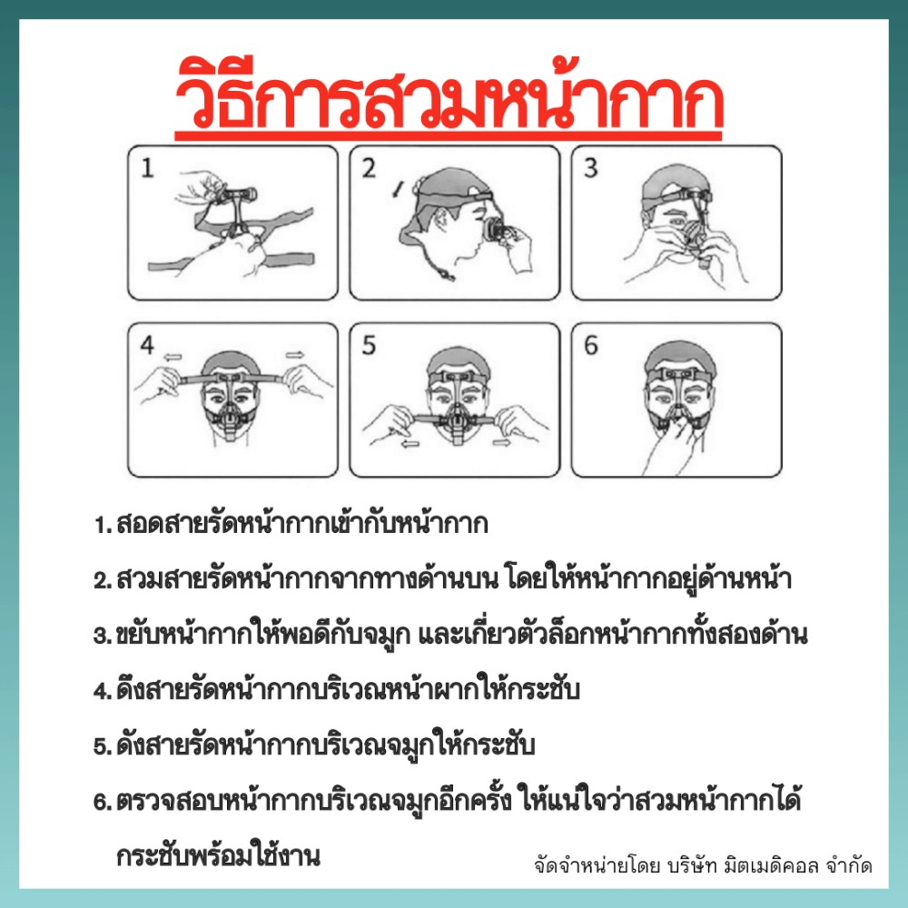 หน้ากากเครื่อง AUTO CPAP BMC ครอบจมูก NASAL MASK NM2 SIZE S_4