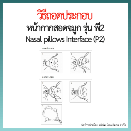 หน้ากากเครื่อง AUTO CPAP BMC สอดจมูก P2 ซิลิโคนครบไซส์_5