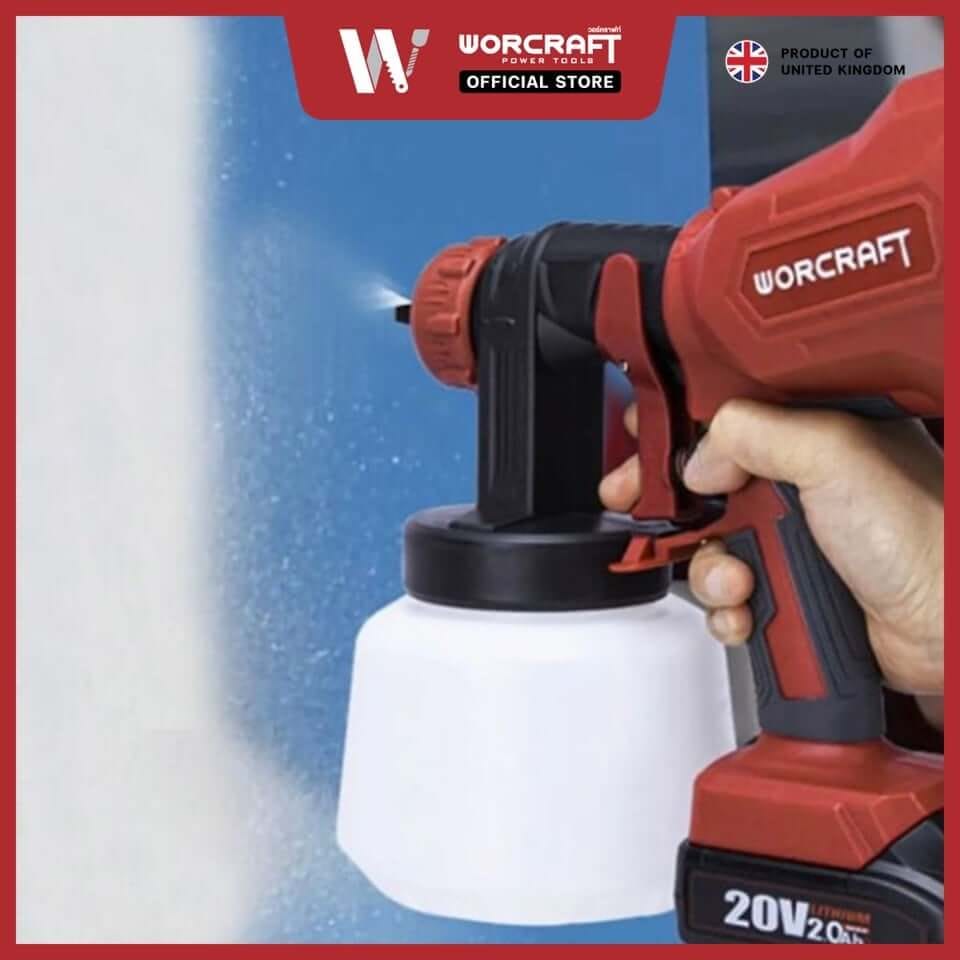เครื่องพ่นสีไร้สาย WORCRAFT รุ่น CSG-S20LIA (พร้อมแบตเตอรี่และแท่นชาร์จ)_1