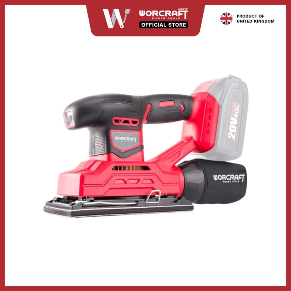 เครื่องขัดกระดาษทรายไร้สาย WORCRAFT รุ่น CFS-S20LI (พร้อมแบตเตอรี่และแท่นชาร์จ)_1