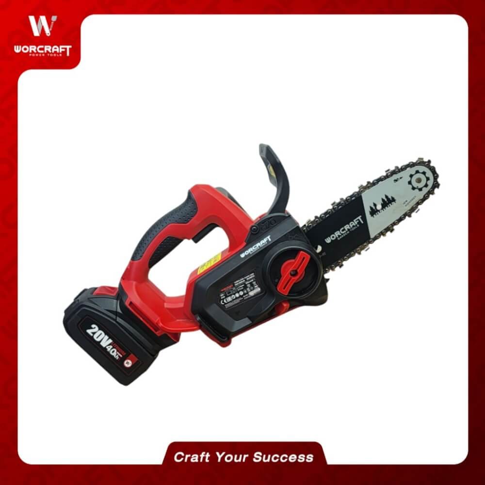 เลื่อยโซ่ไร้สาย  WORCRAFT 8นิ้ว รุ่น CGC-S20LIB (พร้อมแบตเตอรี่และแท่นชาร์จ)_1