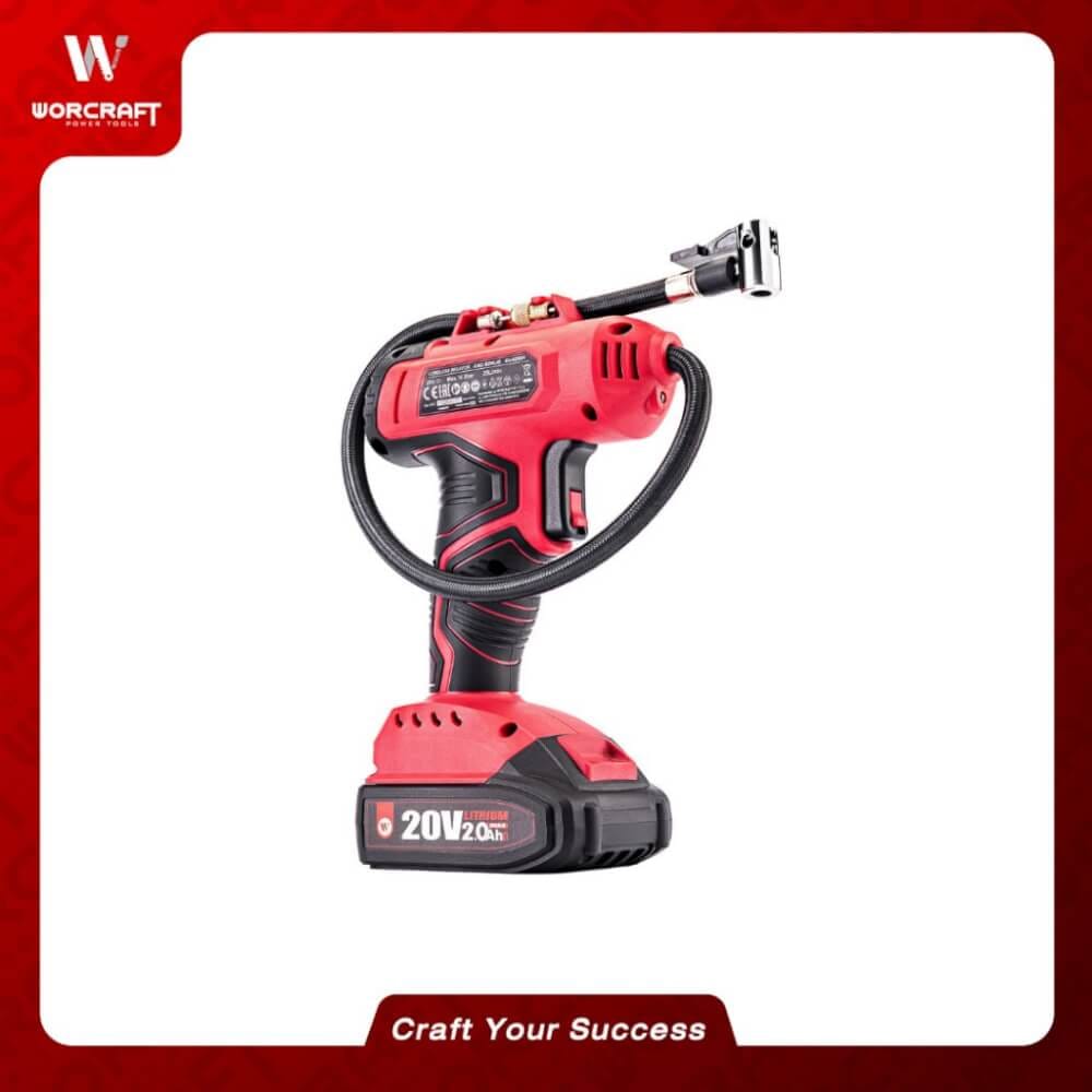 เครื่องสูบลมไร้สาย WORCRAFT รุ่น CAC-S20LIG 20 โวลต์ (พร้อมแบตเตอรี่และแท่นชาร์จ)_1