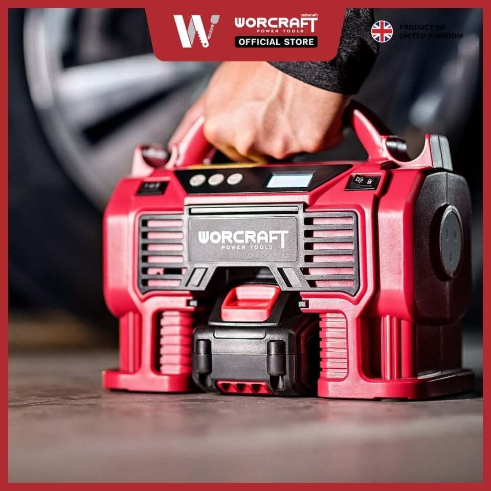 เครื่องสูบลมไร้สาย WORCRAFT รุ่น CAC-S20LIA 20 โวลต์ (พร้อมแบตเตอรี่และแท่นชาร์จ)_2
