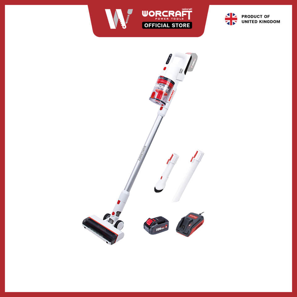 เครื่องดูดฝุ่นไร้สายแบบด้าม WORCRAFT รุ่น CPVC-S20LIBM (พร้อมแบตเตอรี่และแท่นชาร์จ)_2