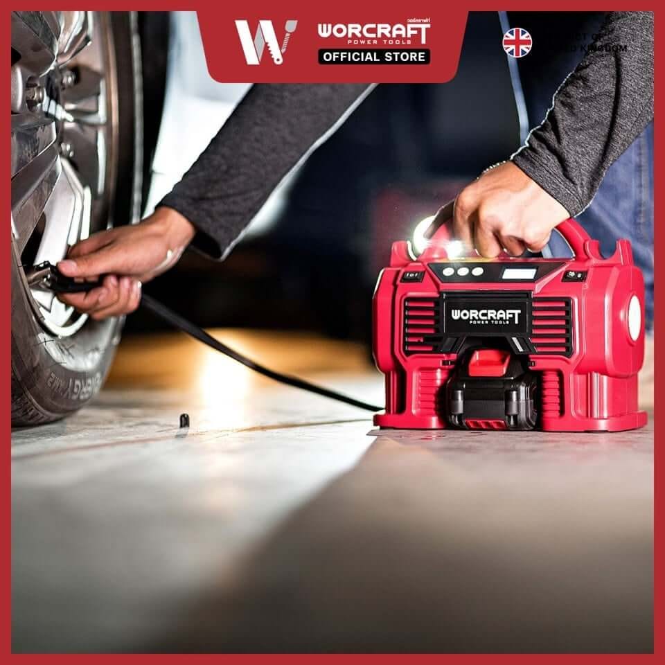 เครื่องสูบลมไร้สาย WORCRAFT รุ่น CAC-S20LIA 20 โวลต์ (พร้อมแบตเตอรี่และแท่นชาร์จ)_3