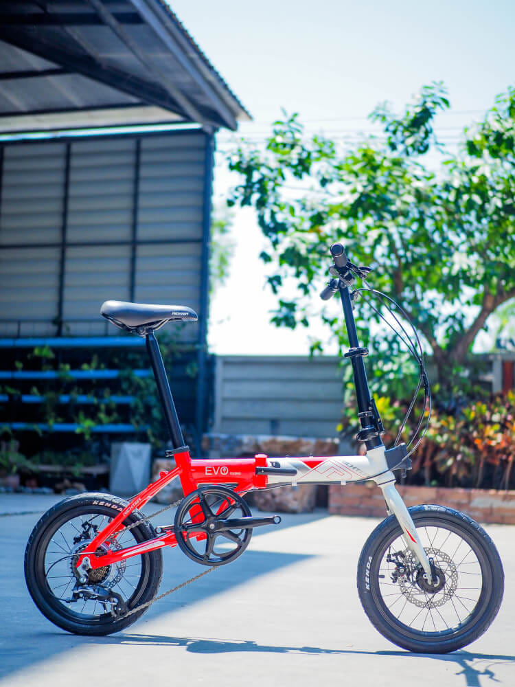 จักรยานพับได้ RICHTER EVO วงล้อ 16 นิ้ว สีขาวแดง_2
