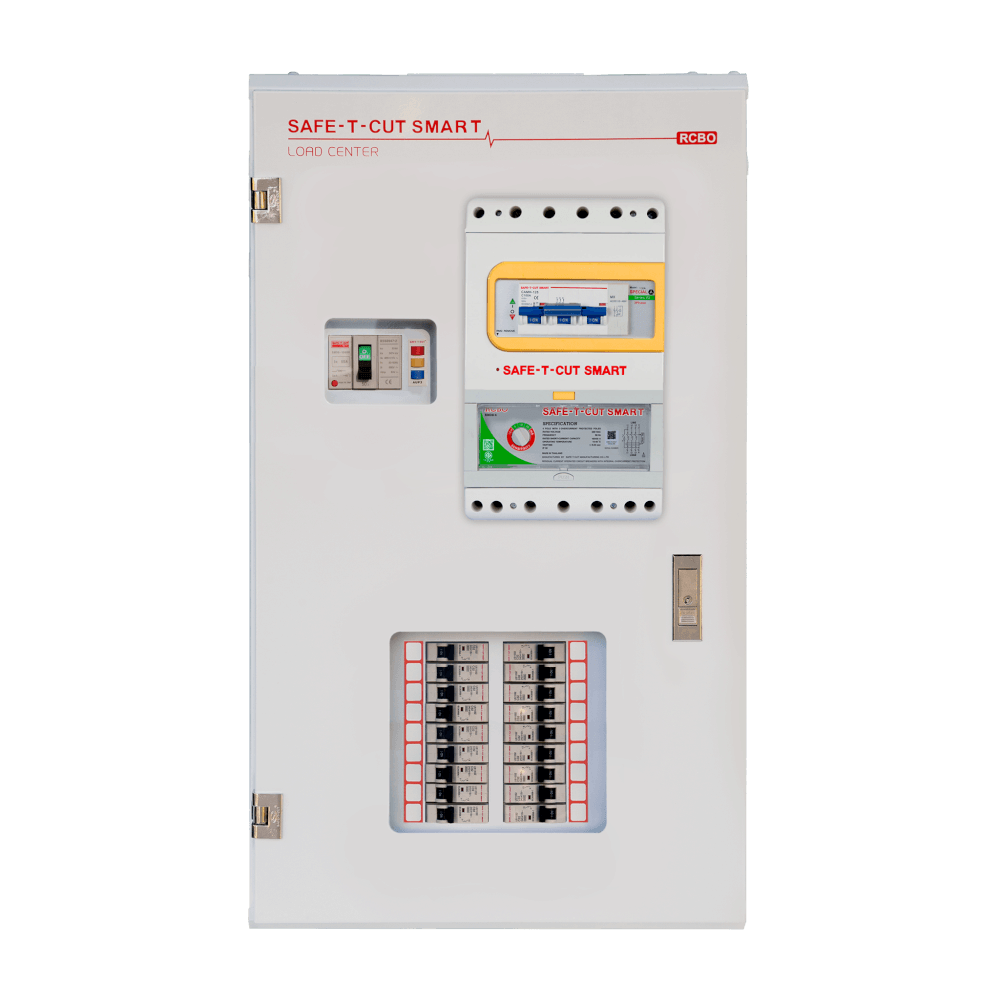 ตู้โหลดเซ็นเตอร์ พร้อมเมนกันดูด RCBO USA ขนาด 18 ช่อง พิกัด 63 แอมป์ เซฟ-ที-คัท สมาร์ท