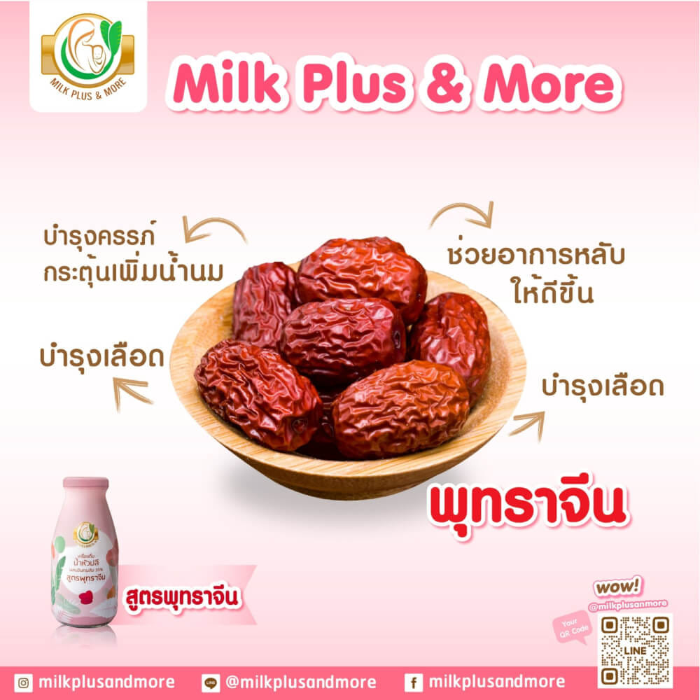 น้ำหัวปลีผสมอินทผลัม มิลค์ พลัส แอนด์ มอร์ สูตรพุทราจีน 250 มล. 24 ขวด_1